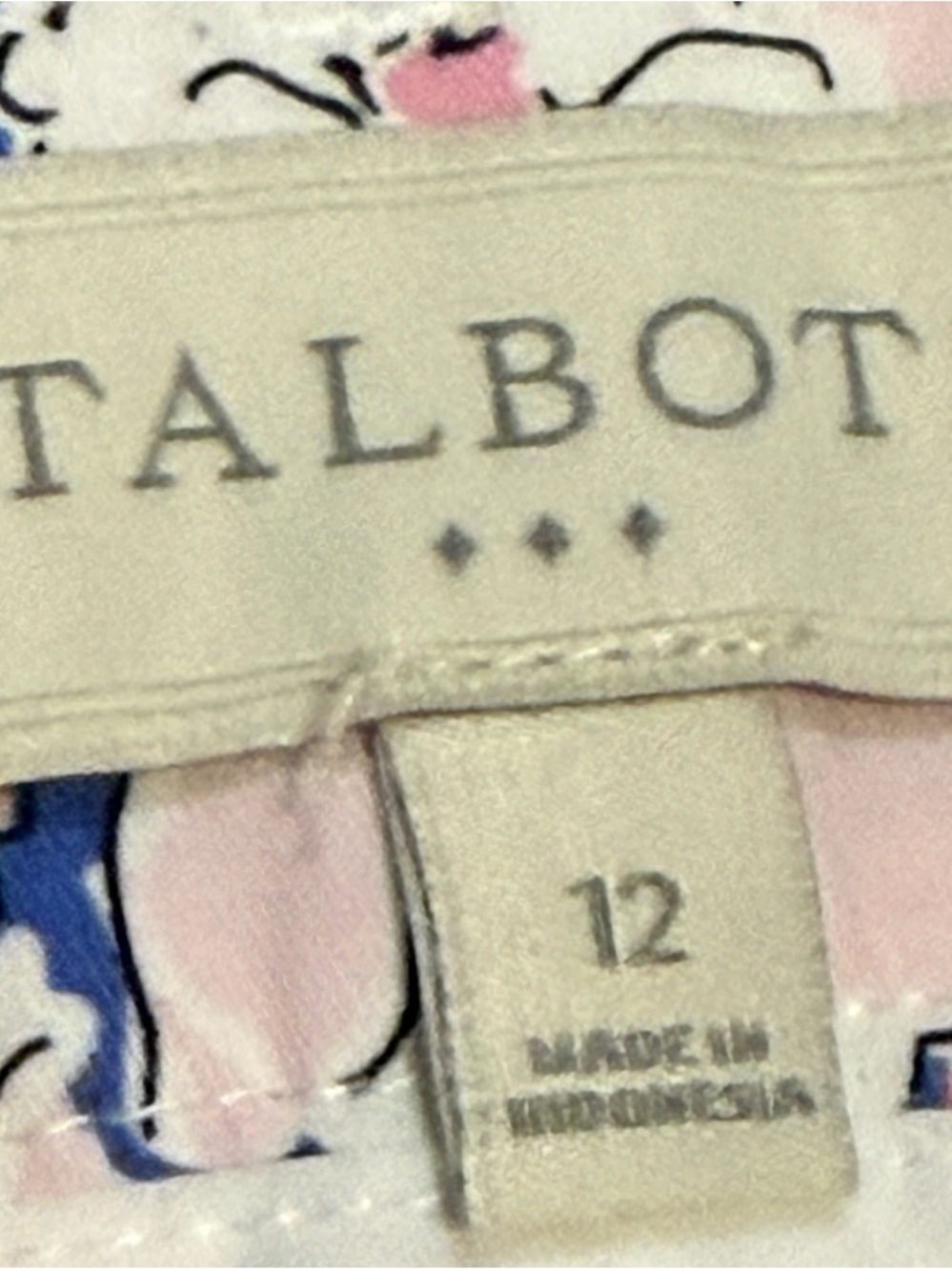 Talbots 12 Blue Floral Chino Shorts Pink Coral Preppy Cotton Summer - Picture 2 of 8
